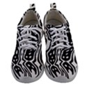 Black and White Abstract Stripe Pattern Athletic Shoes View1