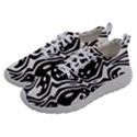 Black and White Abstract Stripe Pattern Athletic Shoes View2