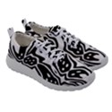 Black and White Abstract Stripe Pattern Athletic Shoes View3