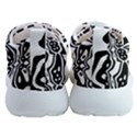 Black and White Abstract Stripe Pattern Athletic Shoes View4