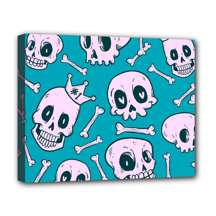 Skull Deluxe Canvas 20  x 16  (Stretched)