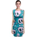 Skull Sleeveless Velvet Midi Dress View1