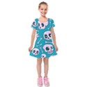 Skull Kids  Short Sleeve Velvet Dress View1