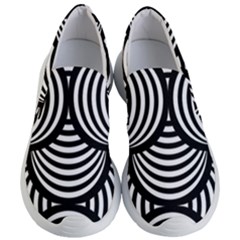 Abstract Black And White Shell Pattern Women s Lightweight Slip Ons by SpinnyChairDesigns