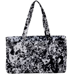 Black And White Grunge Stone Canvas Work Bag by SpinnyChairDesigns