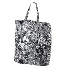 Black And White Grunge Stone Giant Grocery Tote by SpinnyChairDesigns