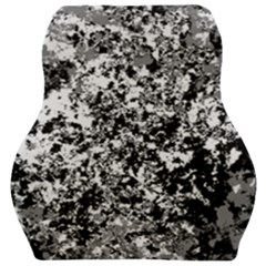 Black And White Grunge Stone Car Seat Velour Cushion  by SpinnyChairDesigns