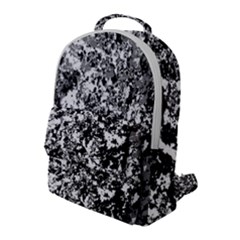 Black And White Grunge Stone Flap Pocket Backpack (large) by SpinnyChairDesigns