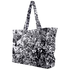 Black And White Grunge Stone Simple Shoulder Bag by SpinnyChairDesigns