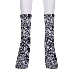 Black And White Grunge Stone Men s Crew Socks