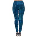 Blue Green Abstract Art Geometric Pattern Lightweight Velour Leggings View2