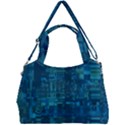 Blue Green Abstract Art Geometric Pattern Double Compartment Shoulder Bag View1