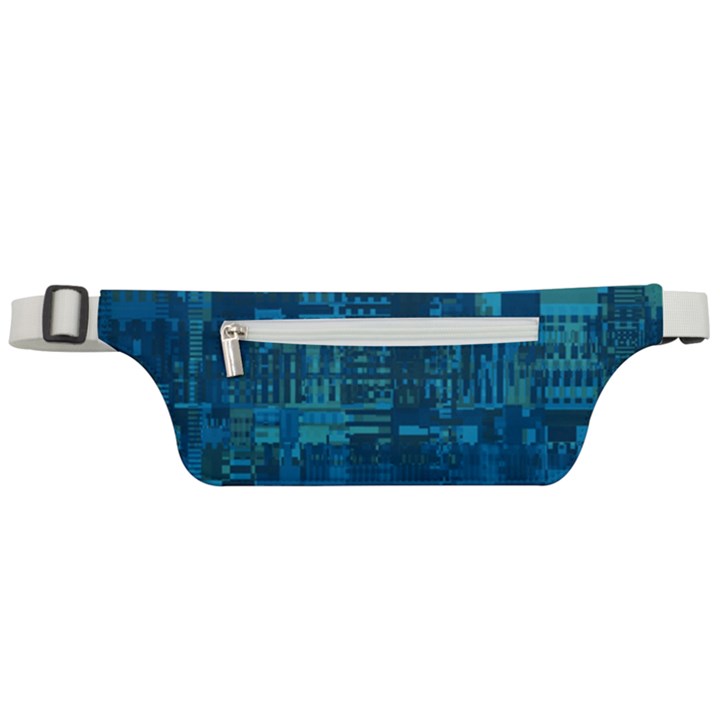 Blue Green Abstract Art Geometric Pattern Active Waist Bag