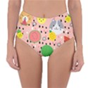 Cats and fruits  Reversible High-Waist Bikini Bottoms View1