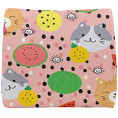 Cats And Fruits  Seat Cushion by Sobalvarro