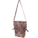 Tea Rose Pink and Brown Abstract Art Color Folding Shoulder Bag View1