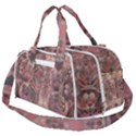 Tea Rose Pink and Brown Abstract Art Color Burner Gym Duffel Bag View2