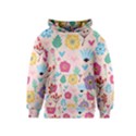 Tekstura-fon-tsvety-berries-flowers-pattern-seamless Kids  Pullover Hoodie View1