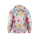 Tekstura-fon-tsvety-berries-flowers-pattern-seamless Kids  Pullover Hoodie View2