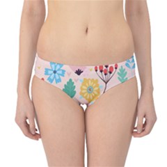 Tekstura-fon-tsvety-berries-flowers-pattern-seamless Hipster Bikini Bottoms by Sobalvarro