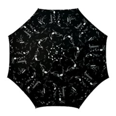 Black And White Music Notes Golf Umbrellas