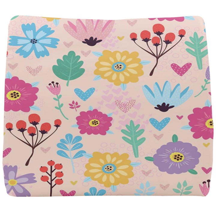 Tekstura-fon-tsvety-berries-flowers-pattern-seamless Seat Cushion