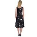 Black and White Music Notes Midi Sleeveless Dress View2