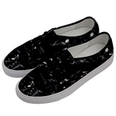 Black And White Music Notes Men s Classic Low Top Sneakers by SpinnyChairDesigns