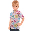 Tekstura-fon-tsvety-berries-flowers-pattern-seamless Kids  Polo Tee View1