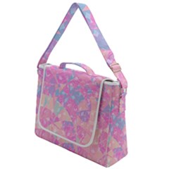 Pink Blue Peach Color Mosaic Box Up Messenger Bag by SpinnyChairDesigns