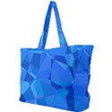 Electric Blue Geometric Pattern Simple Shoulder Bag View1