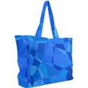 Electric Blue Geometric Pattern Simple Shoulder Bag View2