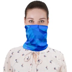 Electric Blue Geometric Pattern Face Covering Bandana (adult)