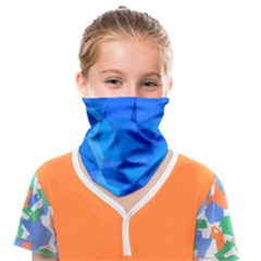 Electric Blue Geometric Pattern Face Covering Bandana (kids)