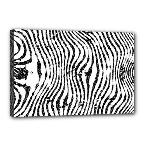 Zebra Print Stripes Canvas 18  X 12  (stretched) by SpinnyChairDesigns