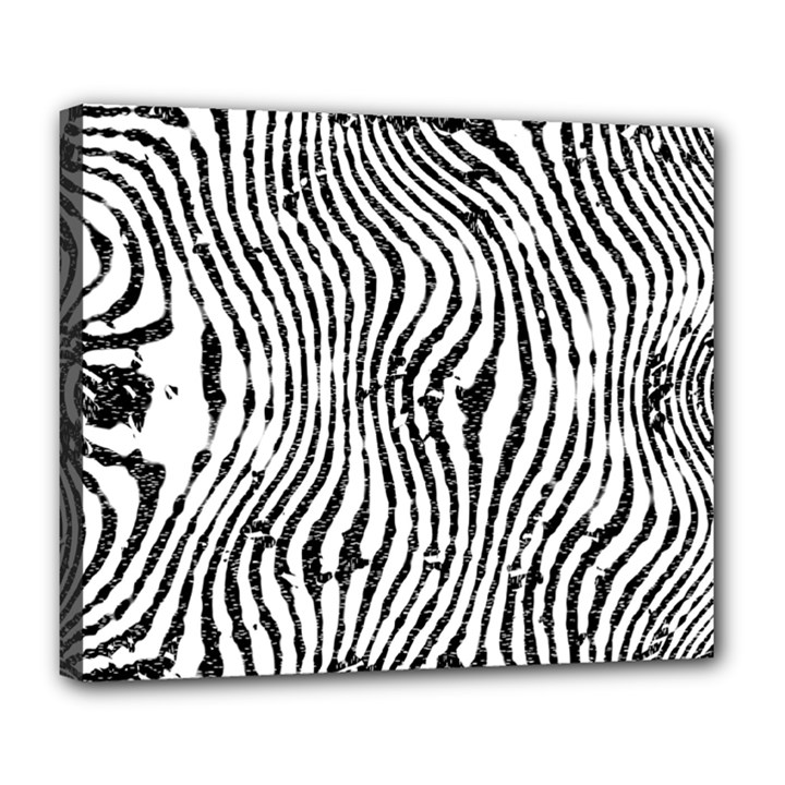 Zebra Print Stripes Deluxe Canvas 24  x 20  (Stretched)