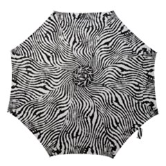 Zebra Print Stripes Hook Handle Umbrellas (small) by SpinnyChairDesigns