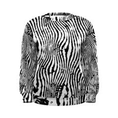 Zebra Print Stripes Women s Sweatshirt by SpinnyChairDesigns