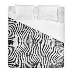 Zebra Print Stripes Duvet Cover (full/ Double Size) by SpinnyChairDesigns