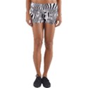 Zebra Print Stripes Yoga Shorts View1