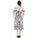 Zebra Print Stripes Shoulder Tie Bardot Midi Dress View2