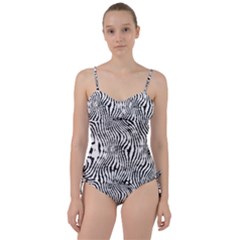 Zebra Print Stripes Sweetheart Tankini Set by SpinnyChairDesigns