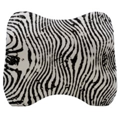 Zebra Print Stripes Velour Head Support Cushion by SpinnyChairDesigns