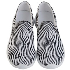 Zebra Print Stripes Men s Lightweight Slip Ons by SpinnyChairDesigns