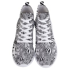 Zebra Print Stripes Men s Lightweight High Top Sneakers by SpinnyChairDesigns