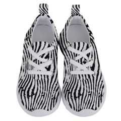 Zebra Print Stripes Running Shoes by SpinnyChairDesigns