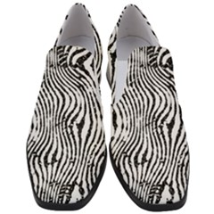 Zebra Print Stripes Women Slip On Heel Loafers by SpinnyChairDesigns