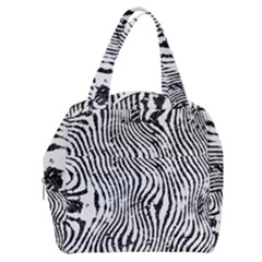 Zebra Print Stripes Boxy Hand Bag by SpinnyChairDesigns