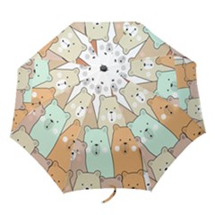 Colorful-baby-bear-cartoon-seamless-pattern Folding Umbrellas by Sobalvarro