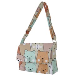 Colorful-baby-bear-cartoon-seamless-pattern Full Print Messenger Bag (s) by Sobalvarro